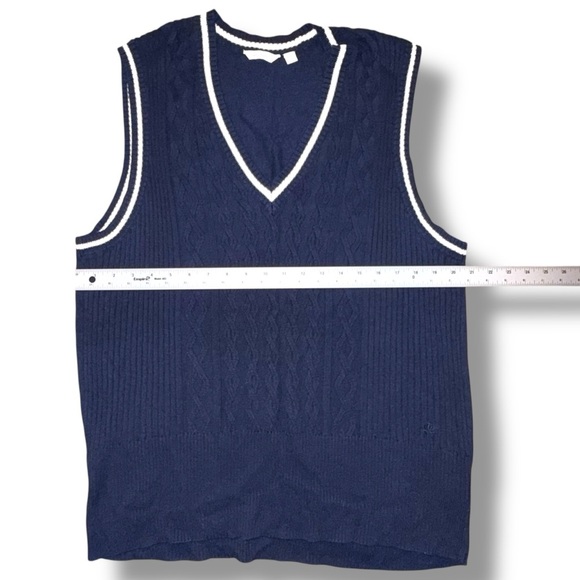 LADY HAGEN Women’s Golf Sweater Vest - XXL Navy / White - Picture 9 of 14